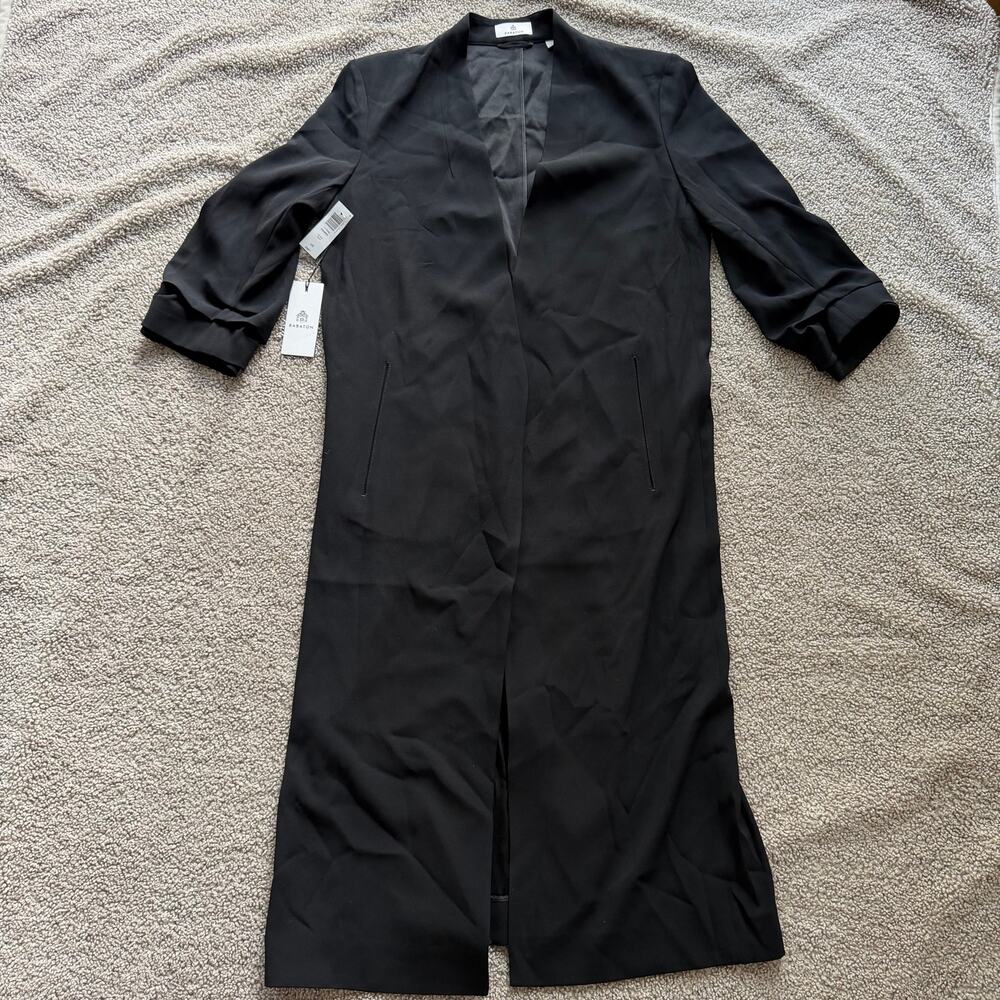 NWT Aritzia Babaton Power Robe Blazer Trench Coat Black Size Large